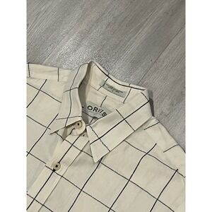 Men's Orvis Linen Blend Short Sleeve Button Up Shirt L